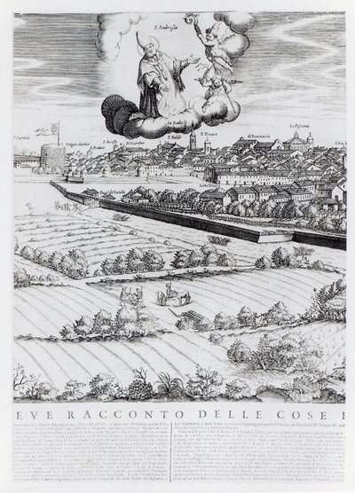 A Section of a Map of Milan by Giovanni Battista Bonacina
